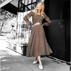 Animal Print Crop Top and Skirt